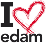 het logo van Little Amsterdam, i love Edam